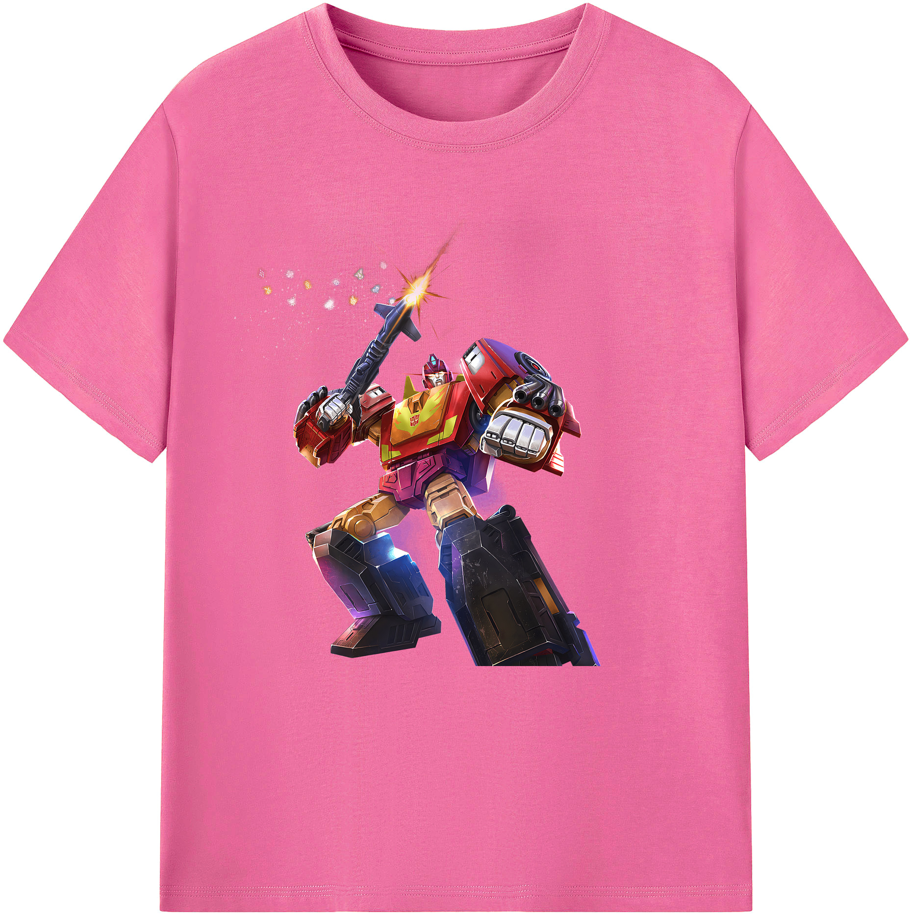 （画像用） Transformers トランスフォーマー レディースカジュアルプリントTシャツ（綿100％）